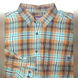 Patagonia Check Shirt Button XL Mens Long Sleeve Multcolored Check
